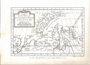 Карта севера России от Белого моря до Таймыра (Новая Земля,Вайгач,полуостров Ямал). Рис. J.N.Bellin. Paris. 1780.