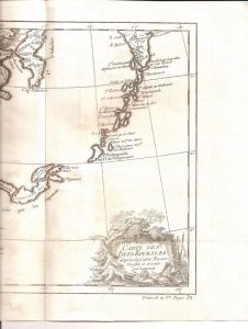 Карта Курильских островов ,Сахалина и части Приморья. Рис.J.N.Bellin .Середина XVIII века.